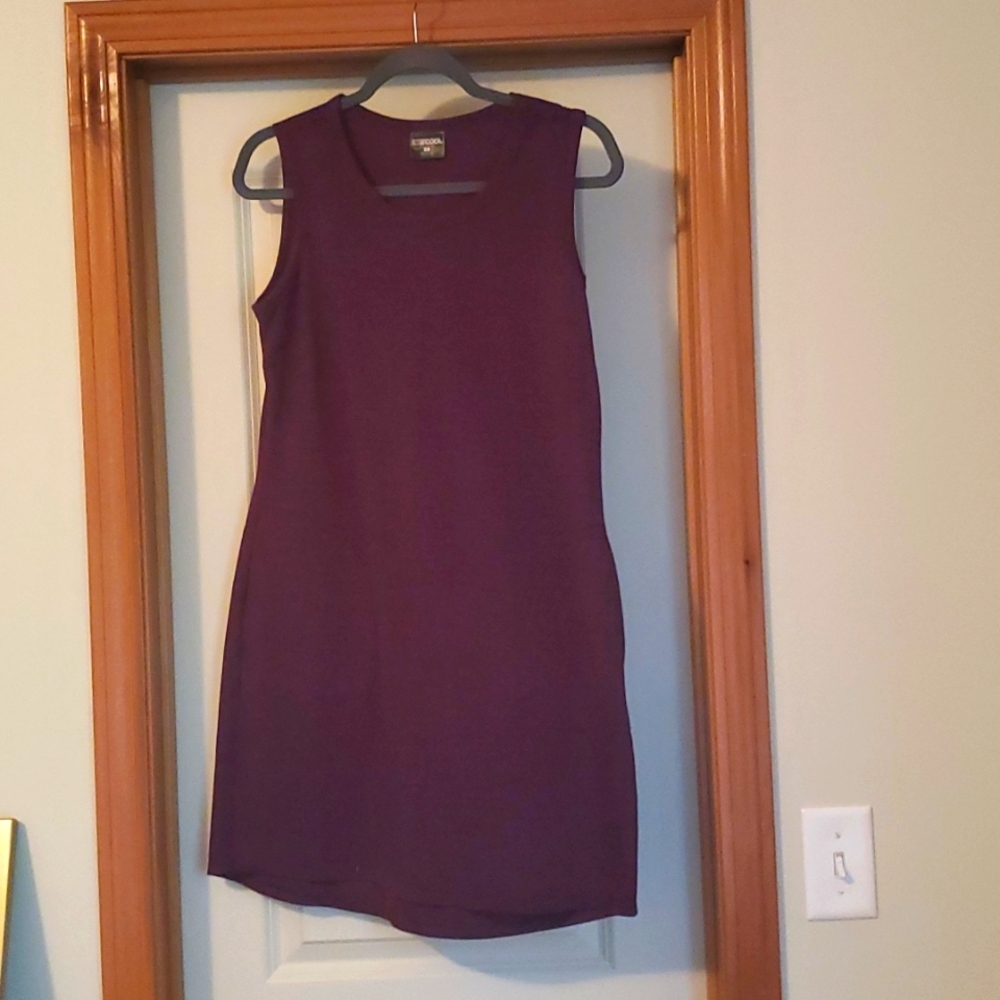 Heather plum t-shirt dress with pockets